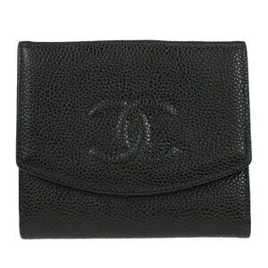 Chanel Black Calfskin Coin Purse Wallet 117154